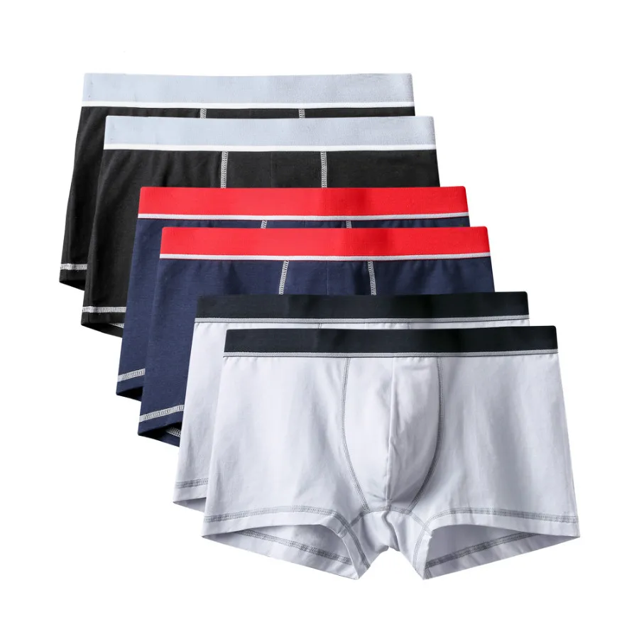 6Pcs A0608 Mix B34 6 шт./лот, фирменное качество,, новые модные сексуальные хлопковые шорты, мужские боксеры, шорты, мужское нижнее белье, мужские трусы, мужская одежда - Цвет: 6Pcs A0608 Mix B34