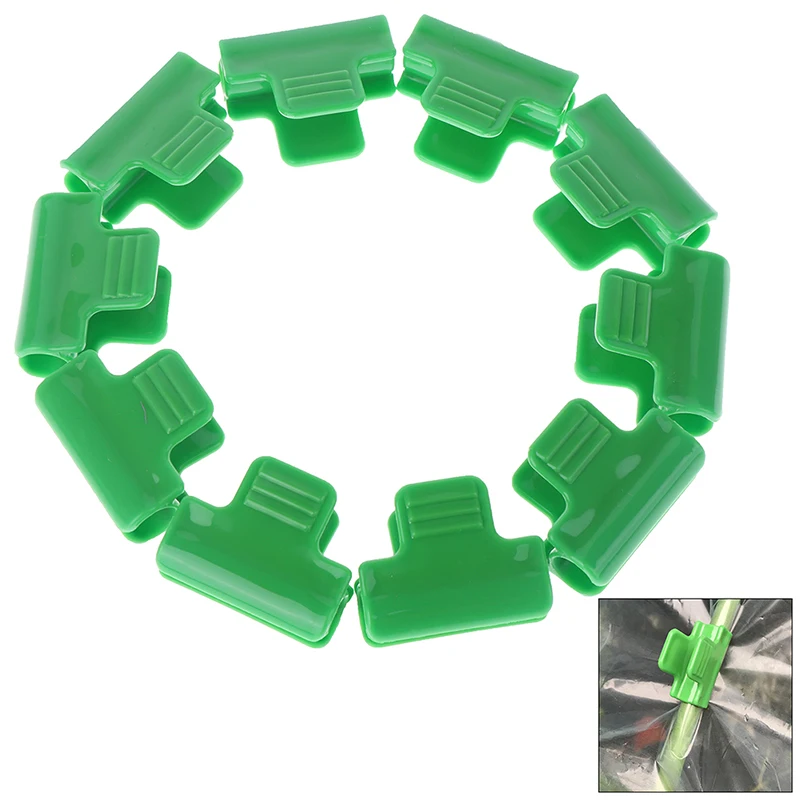 

10Pcs Gardening Supplies Plastic Film Buckle Clip Greenhouse Snap Clamps Film Buckle Clamps Plastic Pipe Clamps Garden Tools