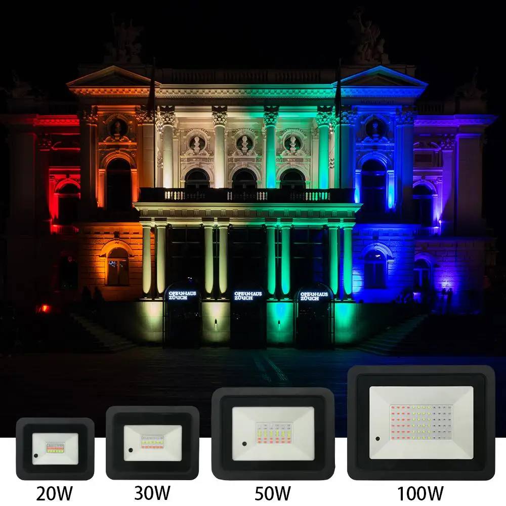110V/220V RGB светодиодные потолочные светильник 20W 30W 50W 100W наружный Омыватель стены