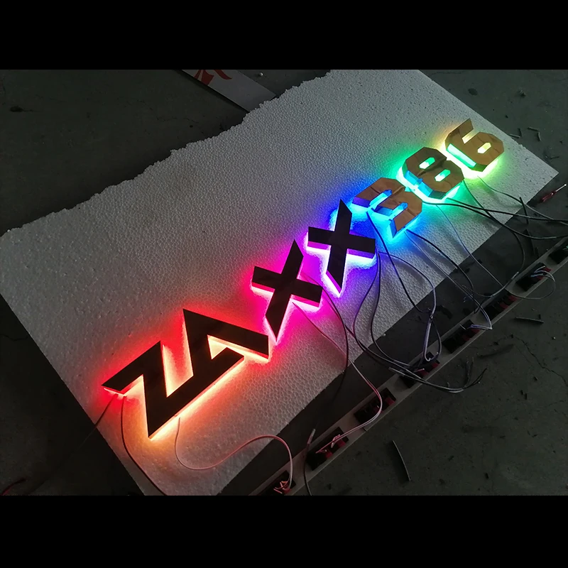 

rgb led customize bar game room lights letter signs back lighting indoor wall decoration shop front signages