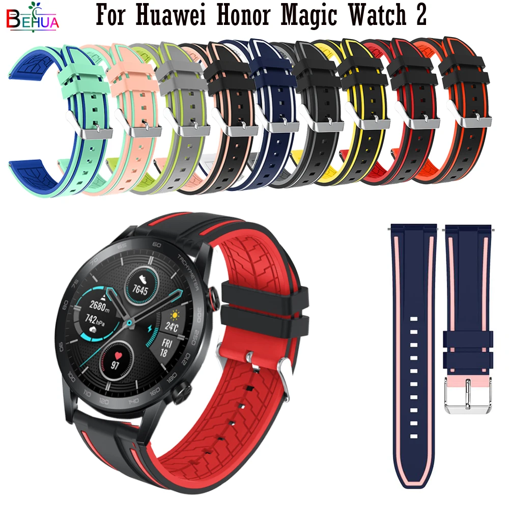 Ремешок для часов Huawei Honor Magic watch 2 46 мм сменный Браслет смарт Amazfit Stratos 3 ширина 22
