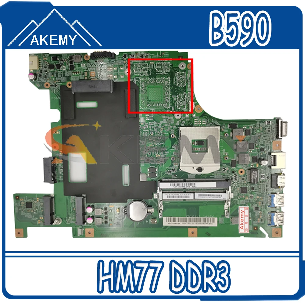 

Материнская плата Akemy 48,4te06. 011 90002022 для ноутбука Lenovo B590 V580C B580, материнская плата PGA989 HM77 DDR3 100%, протестированная работа