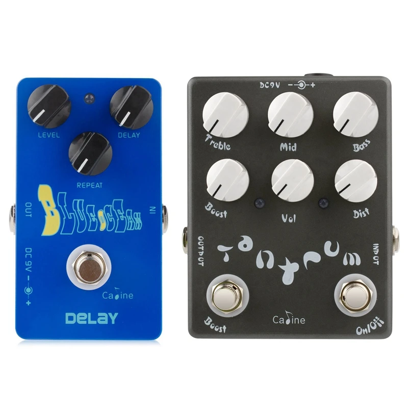 

CALINE 2 Pcs Delay Guitar Effect Pedal True Bypass Pedal, ACP-19 & ACP-15