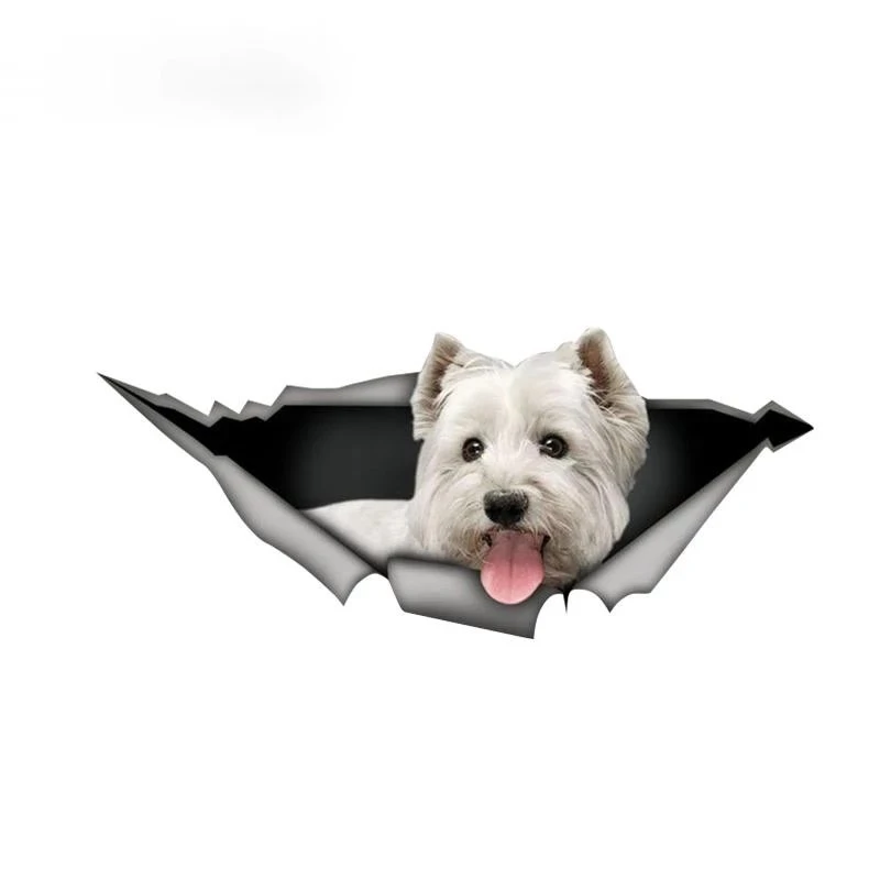 S50084 #13/15/17 см Индивидуальная ПВХ наклейка West Highland White Terrier Автомобильная на