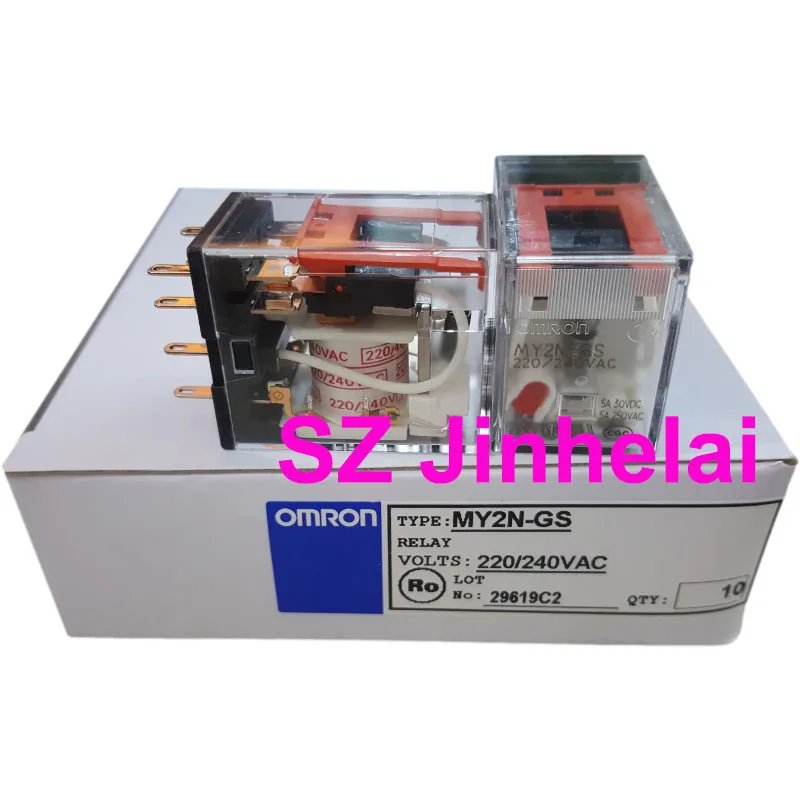 10 шт. OMRON MY2N GS 220/240VAC подлинный оригинальный реле 2NO 2NC 8pin (альтернатива J) AC220/240V|omron