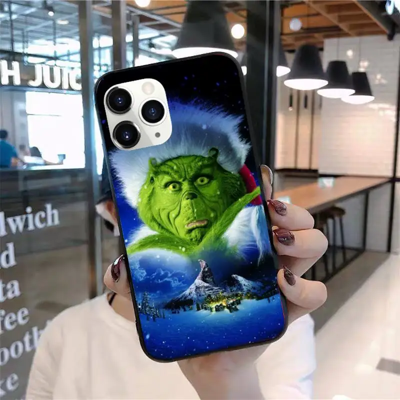 

Green Haired Grinch Phone Case for iPhone 11 12 pro XS MAX 8 7 6 6S Plus X 2020 XR Mini