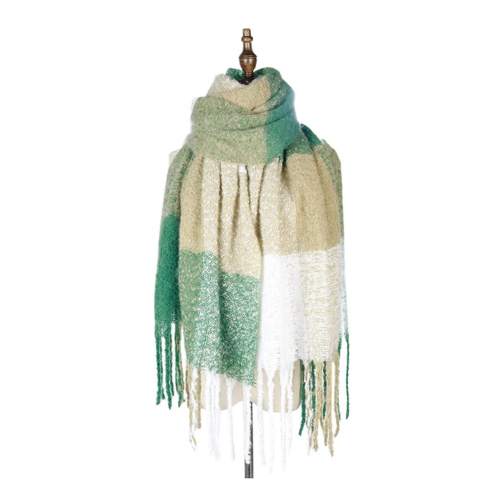 Женский модный шарф мягкая шея теплые длинные шали с кисточками женский зимний в