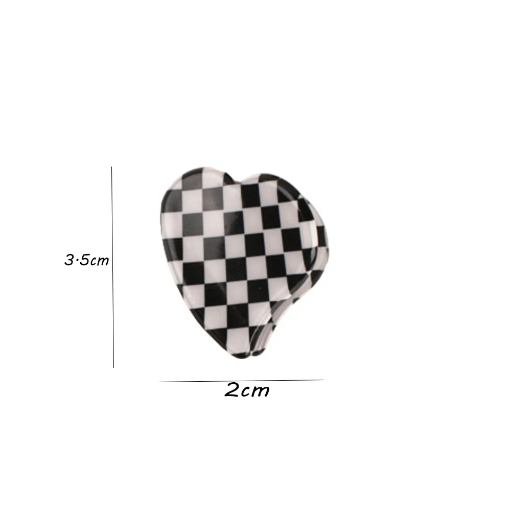 

2pcs Mini Grid Acetate Hair Claws Small Heart Barrette Geometric Hairpins Headwear Women Girls Hair Crab Clip Styling Accessorie