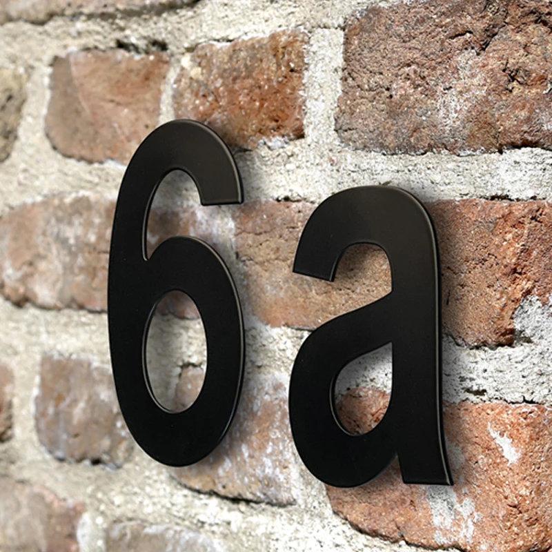 

15/20/30cm Black House Number 304 Stainless Steel Address Sign Huisnummer Outdoor Door Numbers Home Numeros Casa Exterior Big