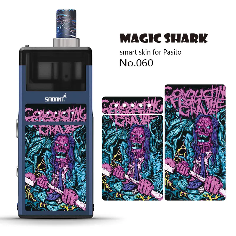 Наклейка чехол для Smoant Pasito Kit модный ПВХ стерео 2.5D лист мультфильм крутой череп Vape