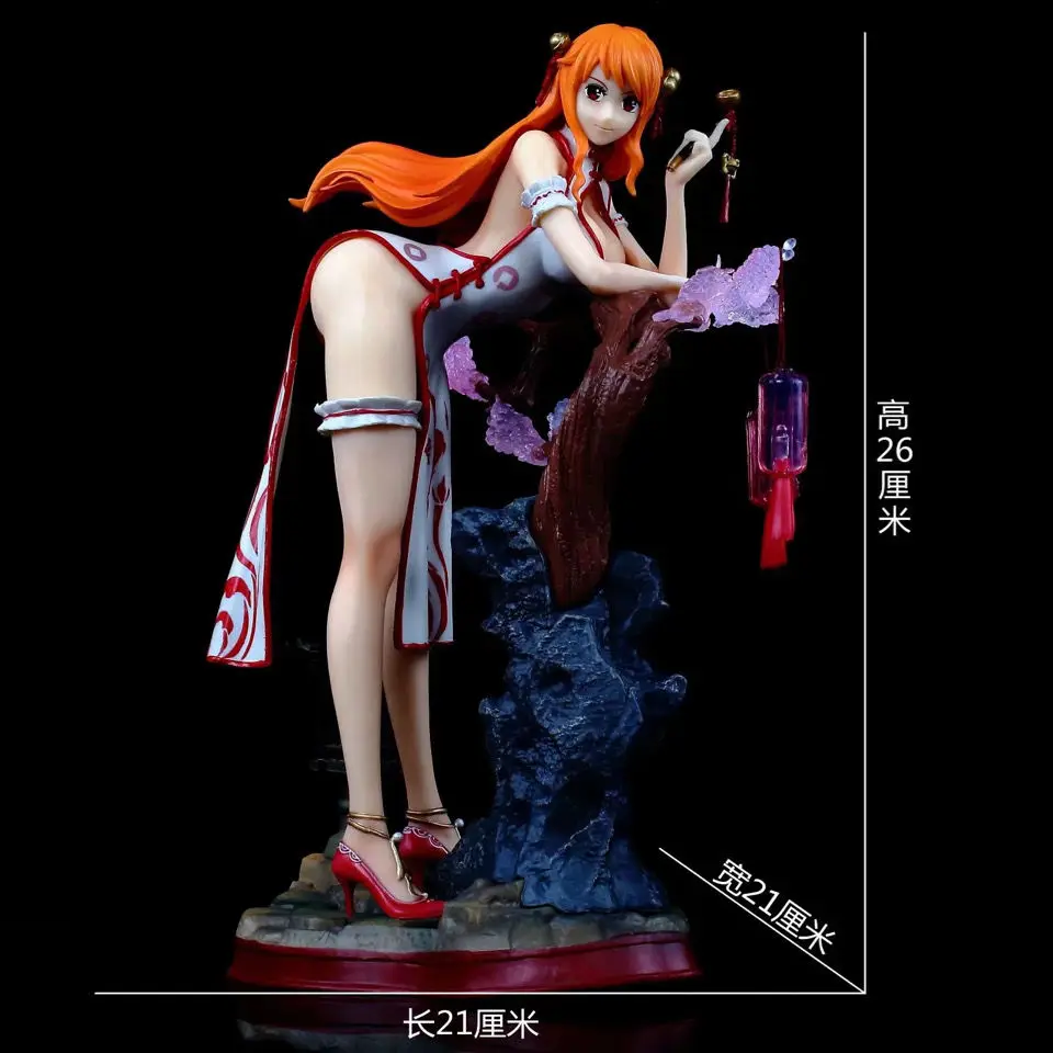 

One Piece Figure Anime Nami Cheongsam Fashion Girls PVC Action Model Toys Adult Collection Christmas Gifts