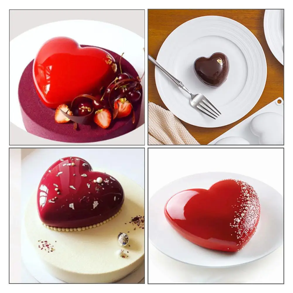 Новая декоративная силиконовая 3D форма в форме сердца для торта помадки конфет