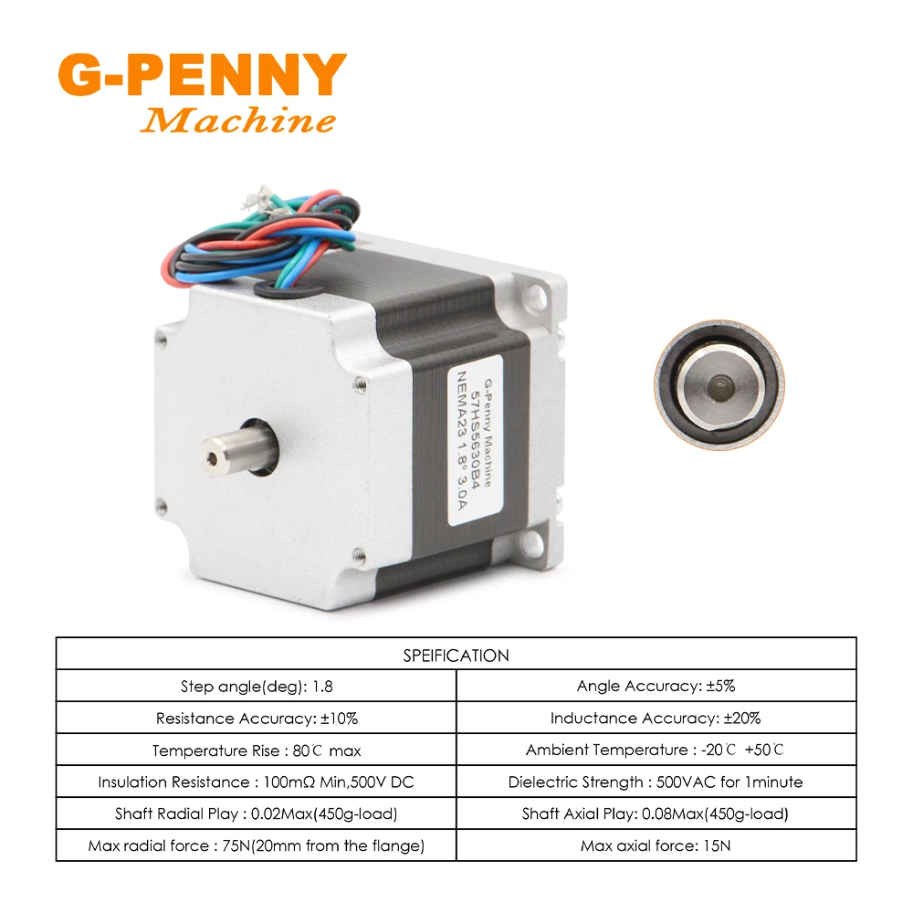 Шаговый Электродвигатель с ЧПУ NEMA23 57x56 двойной вал 3 А 1 2 нм 180 унций/дюйм 4 провода
