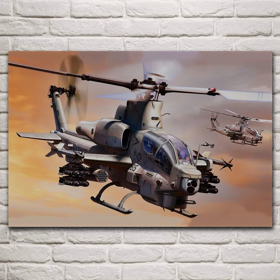 

ah 1z viper marines kmp helicopter aircraft artwork fabric posters on the wall picture home art living room decoration KM354