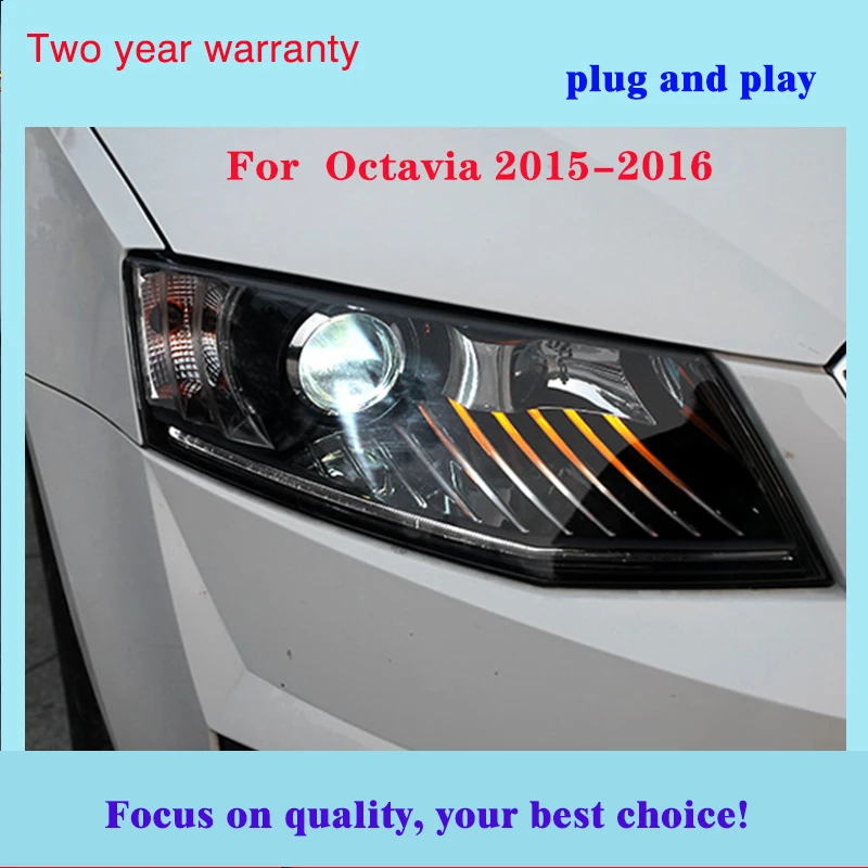 Светодиодный налобный светильник для Skoda Octavia 2015 2016 светодиодный s фонарь Angel eye
