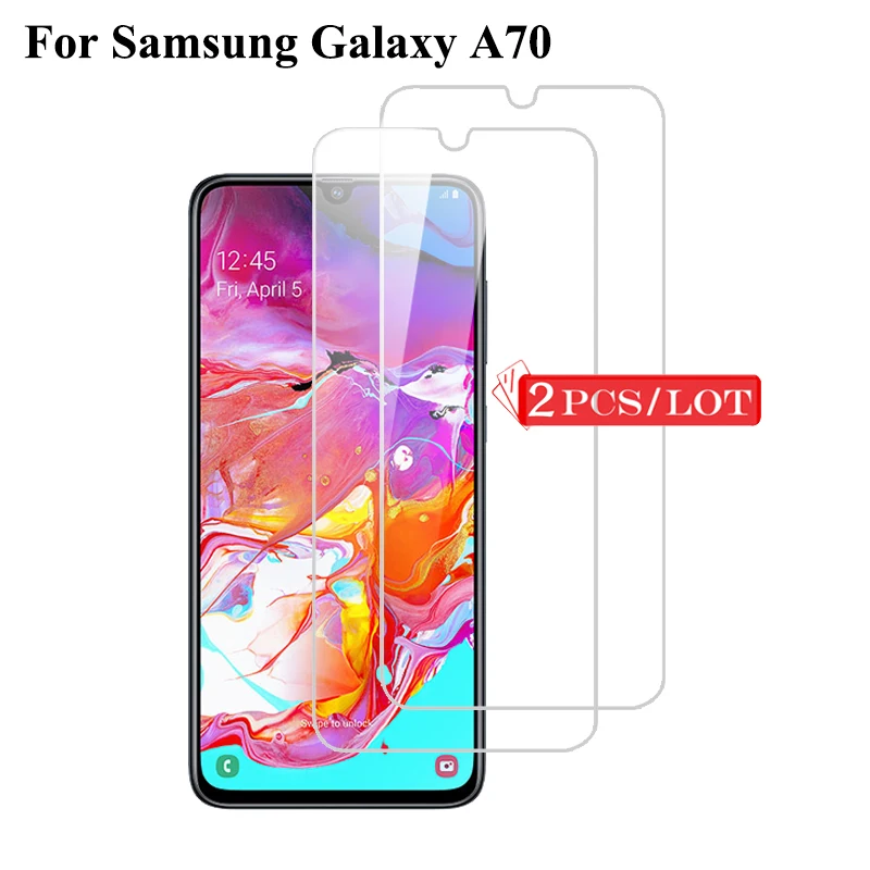 2 шт. Защитное стекло для экрана A70 закаленное Samsung Galaxy SamsungA70 A 70 A705 стеклянная