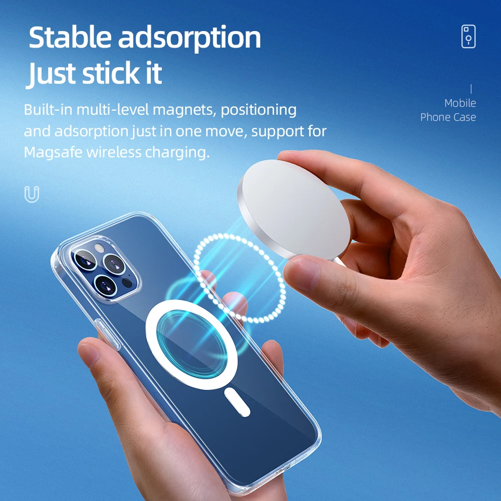 HOCO Original Magnectic Case for iPhone 13 Pro Max 13 mini Case For Magnetic Wireless Charging Shockproof Protection TPU Case