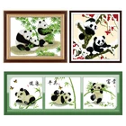 Панда-сокровище, вышитая бисером узоры для вышивки с печатью 11CT 14CT Печатающая нить DMC Счетный ткань вышивка Наборы Декор