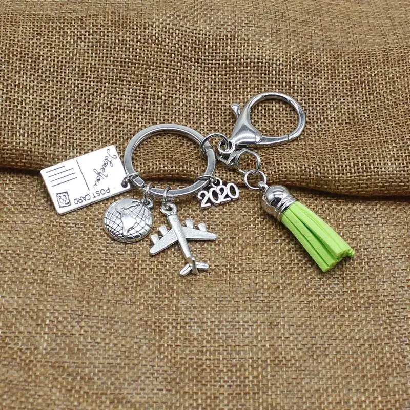 Personality charm tassel keychain. Aircraft keychain 2020 wherever travel pendant friendship best friend jewelry Di | Украшения и