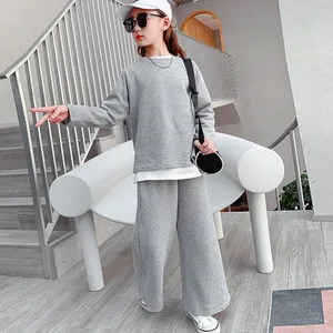 Комплект спортивной одежды для девочек 2 предмета, кофта с длинным рукавом и штаны, комплект для подростков, весна-осень 2022