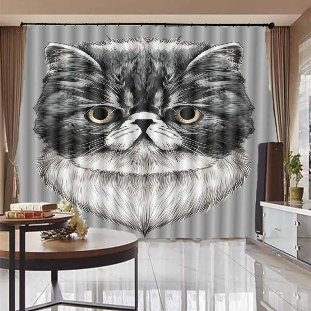 

animal 3D Blackout Curtains Living Room Wedding Bedroom Cortinas European Style Window Thick and Practical New design Curtains