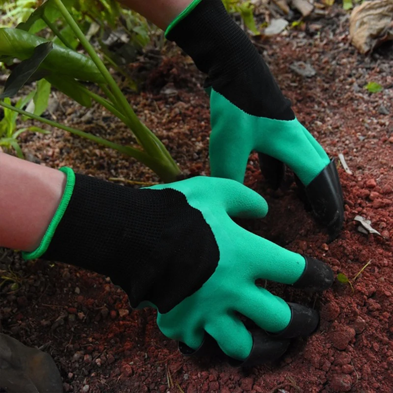 Садовые резиновые перчатки из АБС-пластика 4/8 когтей | Дом и сад