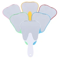1pc oral care mirror cute style multi color mouth dental handle mirror teeth shape mirror tooth examination inspection choose