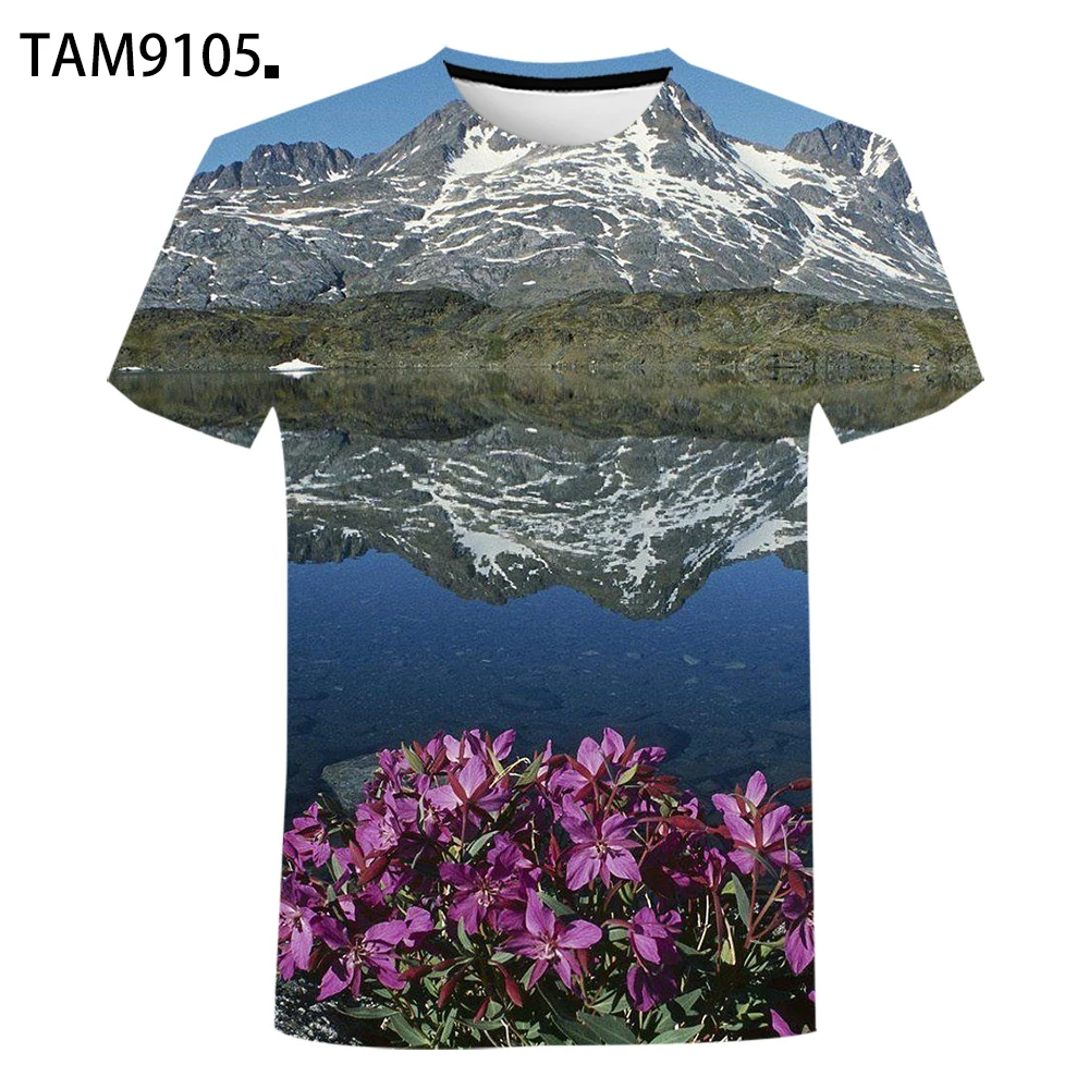 Футболка с 3D принтом Гренландии мужская и женская Повседневная футболка