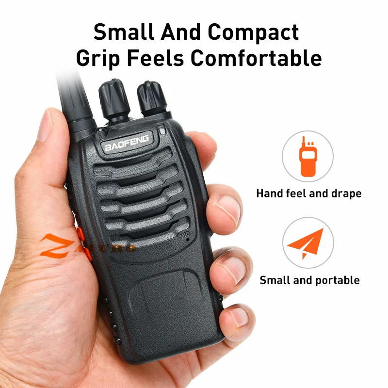 Оригинальный Baofeng BF 888S 1 шт. или 2 иди и болтай Walkie Talkie “иди 888s UHF 5 Вт 400 470 МГц BF888s H777
