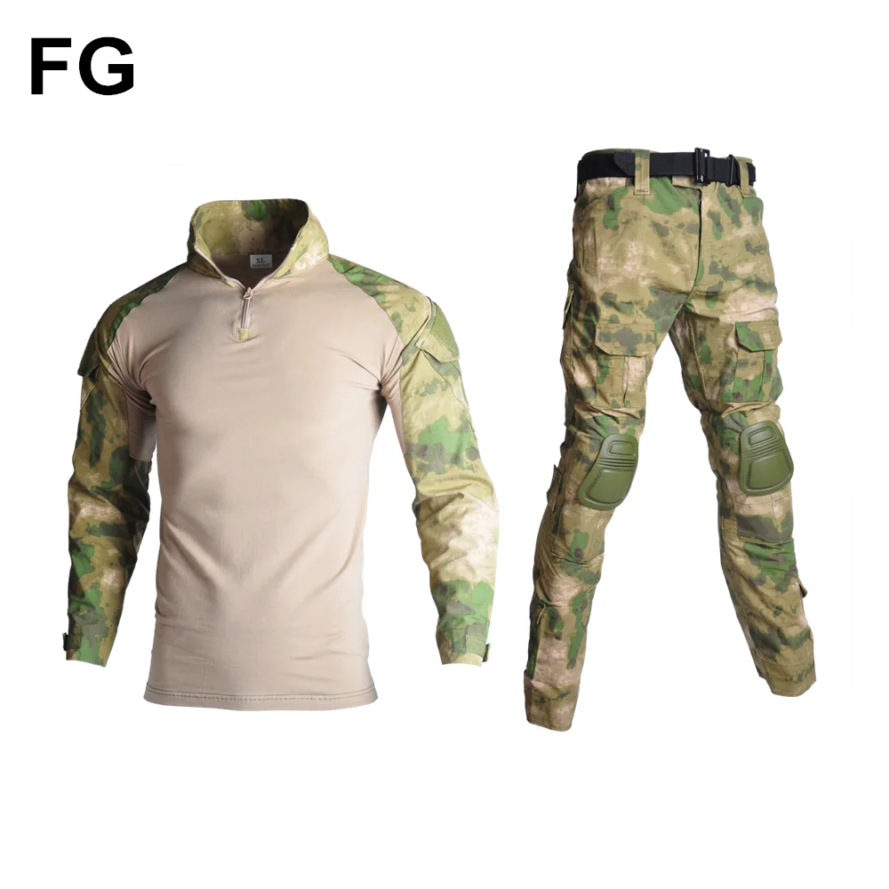 FG Kryptek Mandrake BDU G3 Униформа рубашка и брюки страйкбол Painball Боевая Тактическая Военная форма W/Наколенники охотничья одежда - Цвет: FG