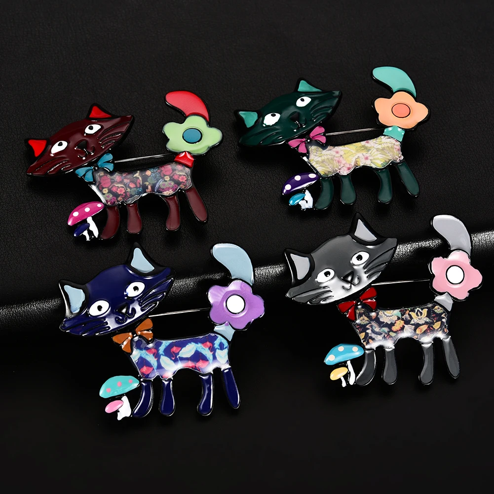 2019 цинковый сплав Милая Эмаль мультфильм кошка брошь одежда рюкзак со значком