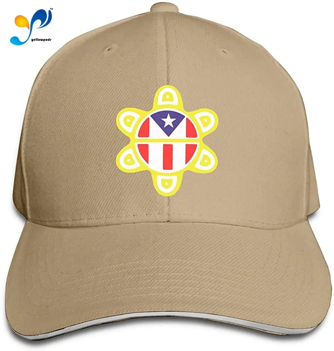 

Classic Puerto Rico Flag Sol Taino Baseball Cap Adjustable Peaked Sandwich Hats