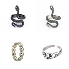 Кольцо в форме змеи, кобры, в стиле ретро, панк, топ, преувеличенное спиртовое кольцо, Открытое кольцо, темпераментное регулируемое кольцо, женское ювелирное изделие