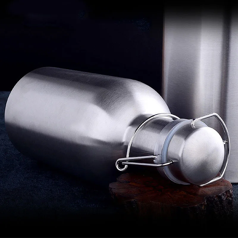 2Л нержавеющая сталь Homebrew пивной Growler безопасный качели верхней крышкой большой