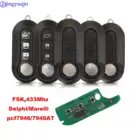 Автомобильный Дистанционный ключ jingyuqin для Fiat 500L MPV Ducato Citroen Jumper Peugeot Boxer 2008-2015 433,92 ASK PCF7946, автомобильный смарт-ключ