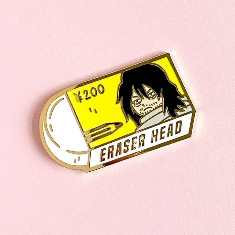 

Sale Eraser Soft Enamel Pins Creative Cartoon Brooches Metal Medal Lapel Badge Unique Jewelry Accessories Gift for best friends