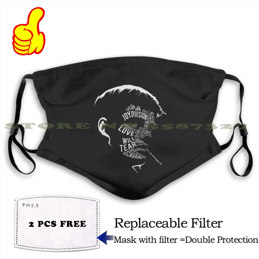 Ян Кертис Of Joy Division Fashion Trendy Mask Van Roland Uk новый заказ типография рок-музыки |