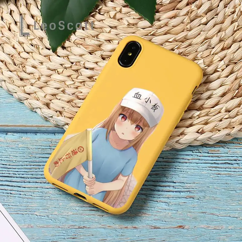 

Working cell Phone Case Yellow Candy Color for iPhone 11 12 mini pro XS MAX 8 7 6 6S Plus X SE 2020 XR