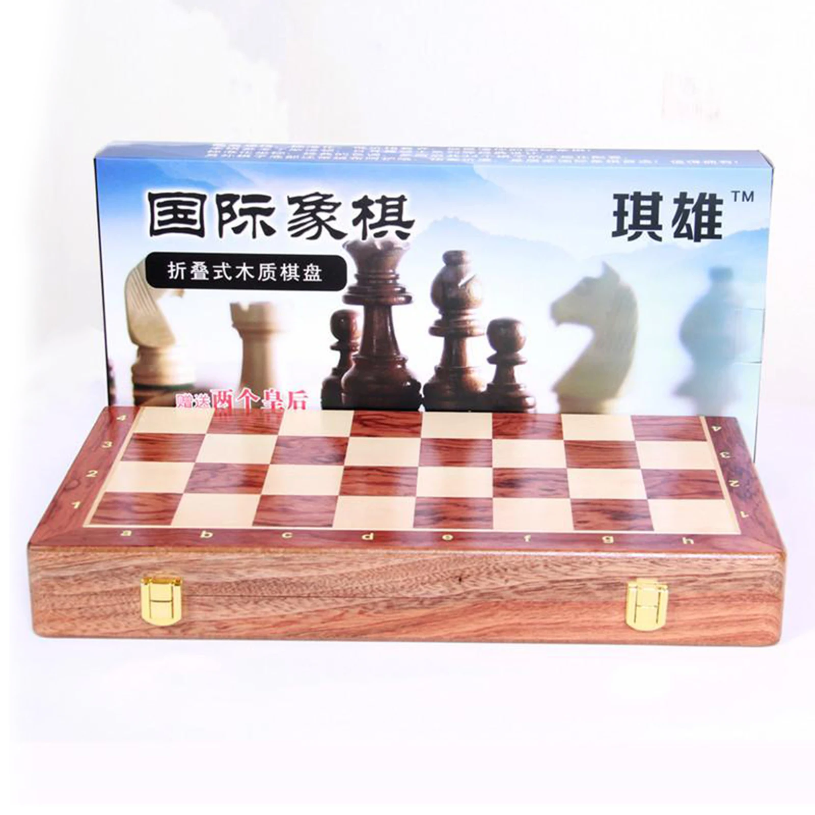 

Professional Competitive Tournament 15" Large Handcrafted Wooden Carved Chess Set Board and 32+2 Pieces Chessmen 8cm King