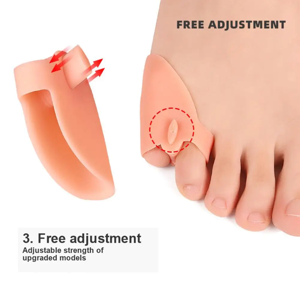 1Pair Little Toe Straightener Soft Silicone Bunion Guard Adjuster Feet Pads Relief Foot Pain Toes Separator Care Tool | Красота и