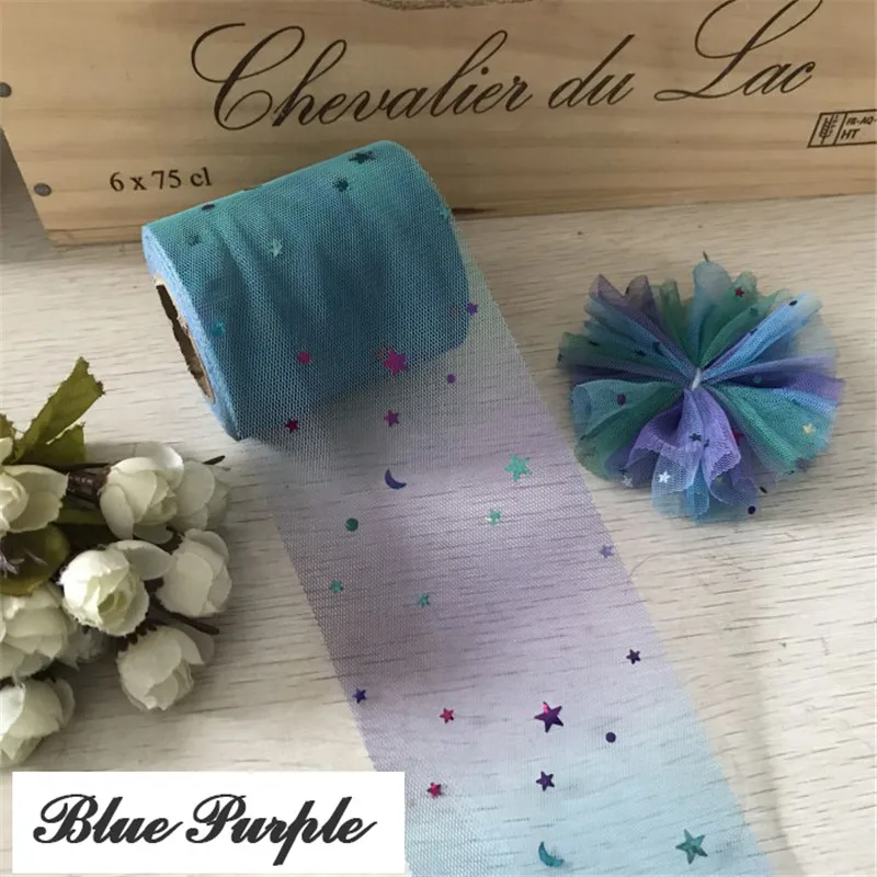 Эластичная лента для волос с блестками 5 ярдов в комплекте 6 см