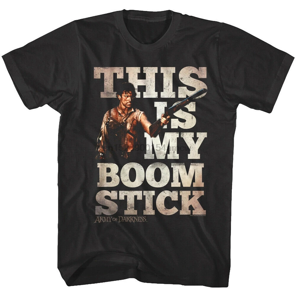 Army of Darkness This is My Boom Stick Мужская футболка Ash Shot Gun фильм ужасов (1) | одежда