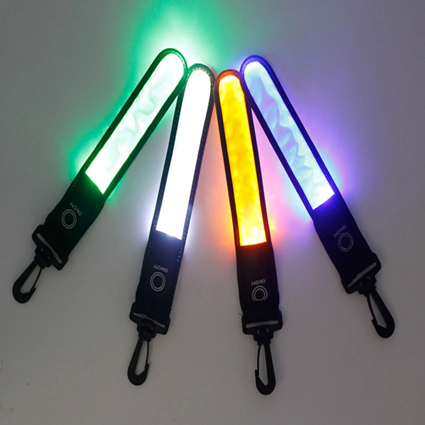 

LED Reflective Belt Strip with Hook, 4 Modes, High Visibility Gear for Running, Walking & Cycling - Fits Women, Men & Kids