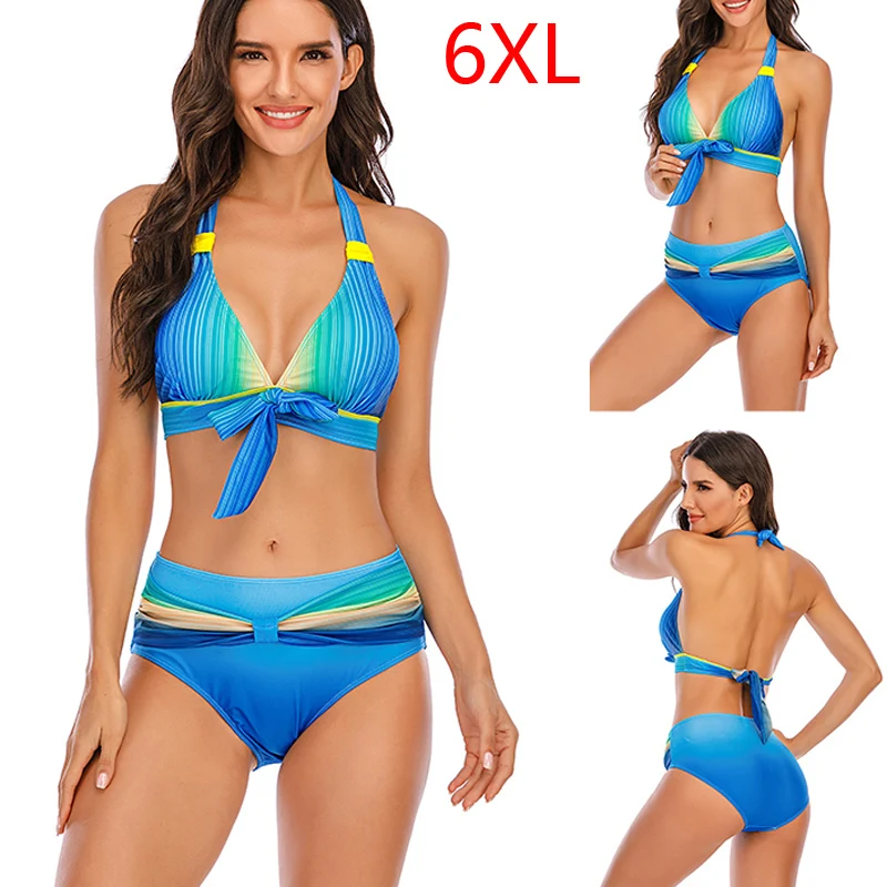 Женский купальник с градиентным синим принтом сексуальный женский купальный