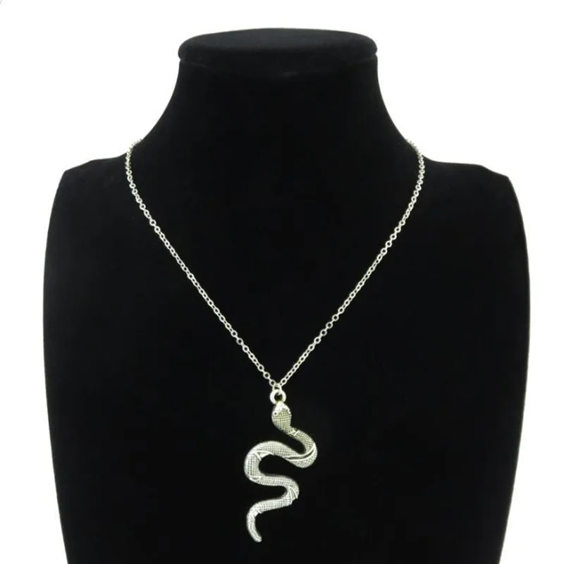 Ожерелье в виде змеи стиле панк для женщин висячее ожерелье с животным стильная