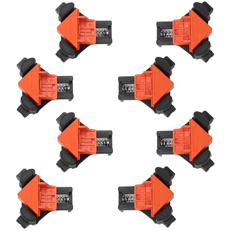 

Hot Woodworking 90 Degree Angle Corner Clamps, 8Pcs Adjustable Swing Corner Clip Fixer Carpenter Right Angle Fixing Clamps