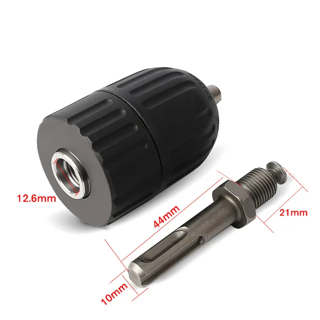 

2-13mm Professional Drill Chuck Keyless Drilling Quick Change Bit Adapter Converter SDS Adaptor Hardware Tool Accessories