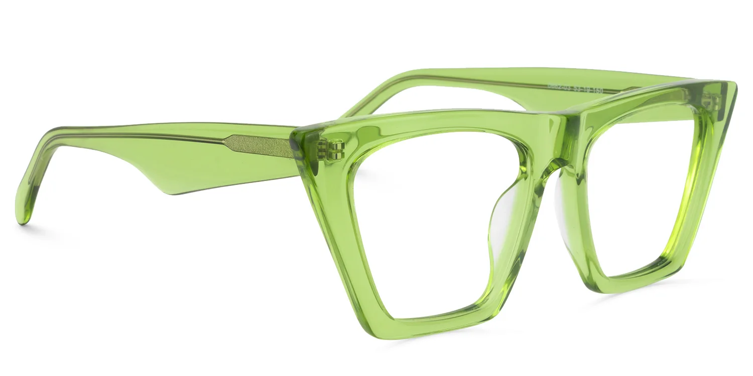 Zeelool Stylish Acetate Cat Eye Glasses Frame for Women with Non-prescription Clear Lens Cecile FP0662