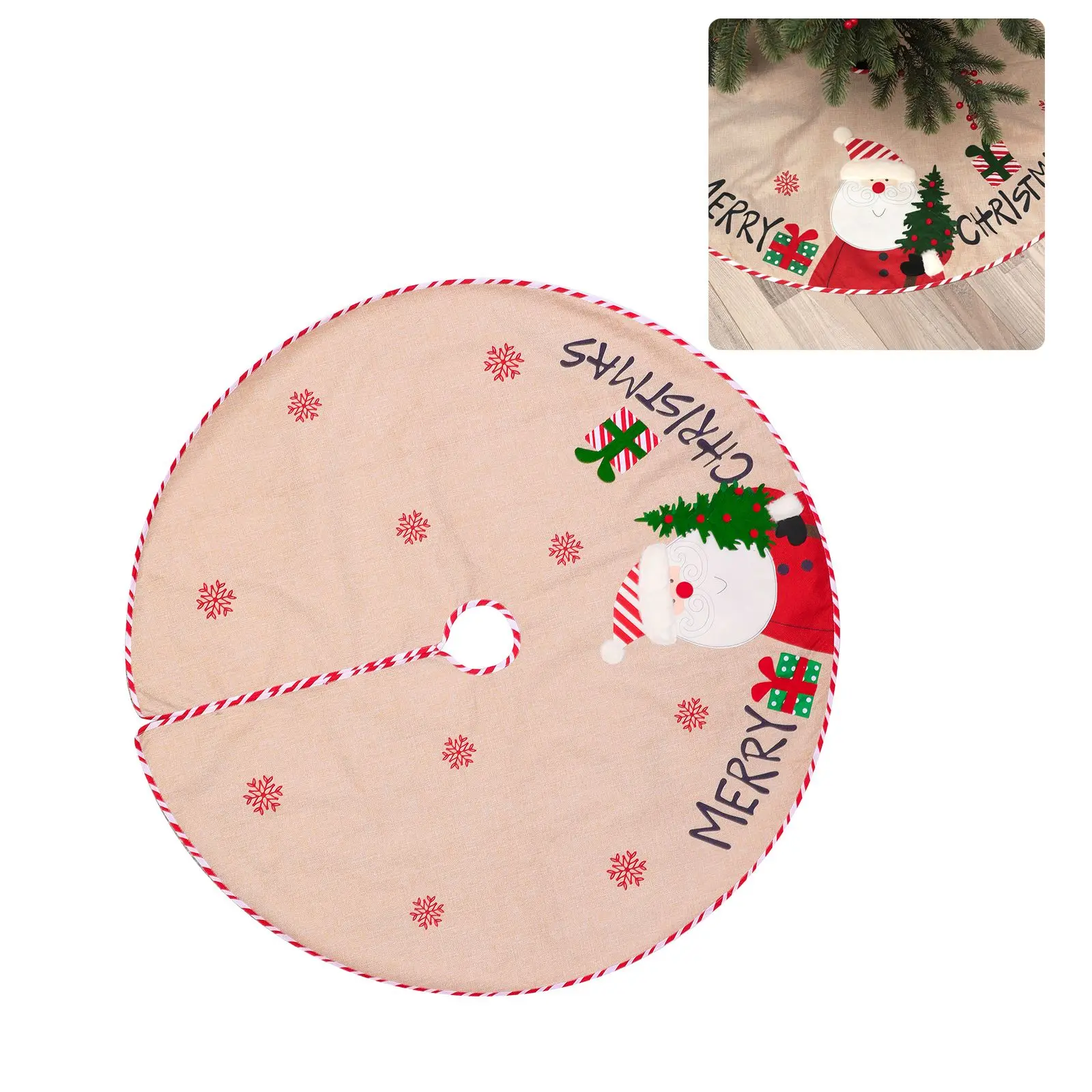 

Юбка в виде рождественской елки, украшение диаметром 108*0,5 см, низ рождественской елки, декоративное нетканое дерево