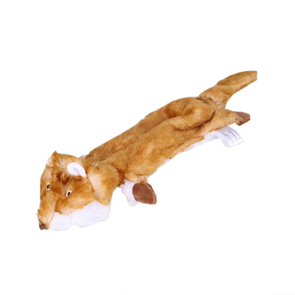 

New Cute Plush Toys Mascotas Squeak Pet Wolf Rabbit Animal Plush Toy Cachorro Dog Squeaky Whistling Involved Squirrel Dog Toys